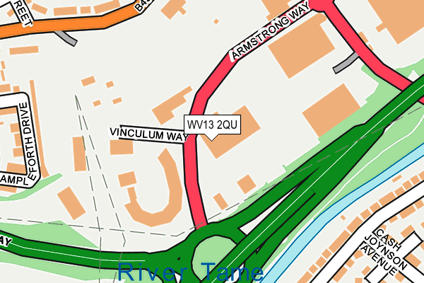 WV13 2QU map - OS OpenMap – Local (Ordnance Survey)