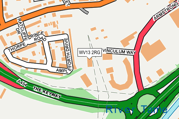 WV13 2RG map - OS OpenMap – Local (Ordnance Survey)