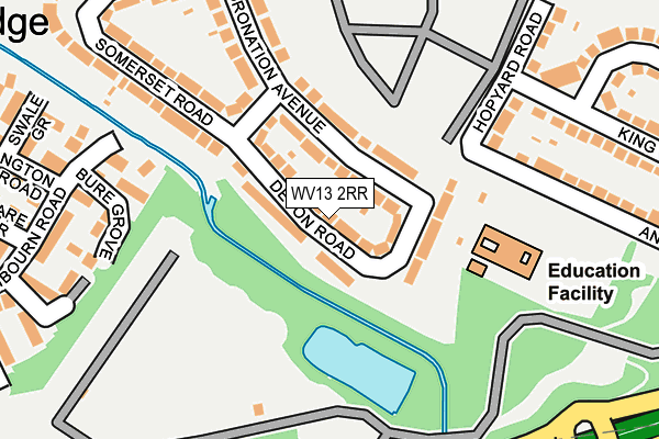 WV13 2RR map - OS OpenMap – Local (Ordnance Survey)
