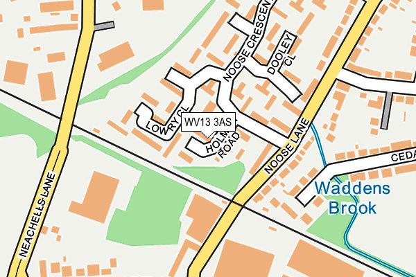 WV13 3AS map - OS OpenMap – Local (Ordnance Survey)