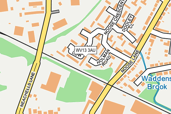 WV13 3AU map - OS OpenMap – Local (Ordnance Survey)