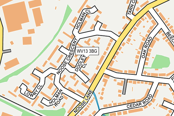 WV13 3BG map - OS OpenMap – Local (Ordnance Survey)