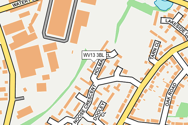 WV13 3BL map - OS OpenMap – Local (Ordnance Survey)