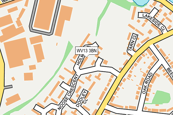 WV13 3BN map - OS OpenMap – Local (Ordnance Survey)