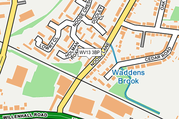 WV13 3BP map - OS OpenMap – Local (Ordnance Survey)