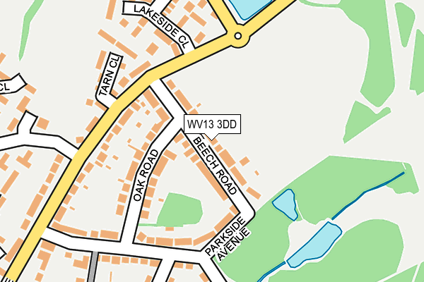 WV13 3DD map - OS OpenMap – Local (Ordnance Survey)