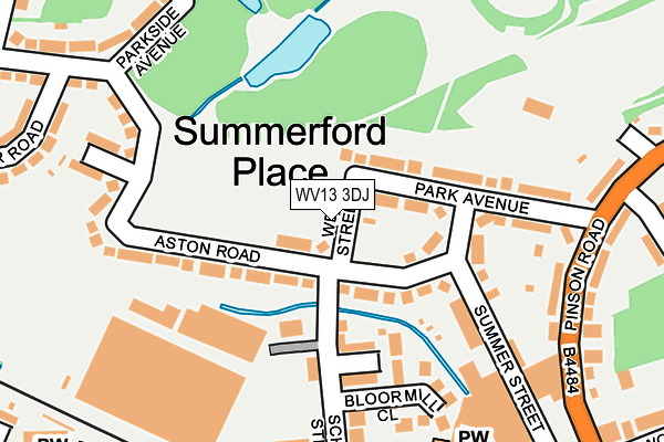 WV13 3DJ map - OS OpenMap – Local (Ordnance Survey)