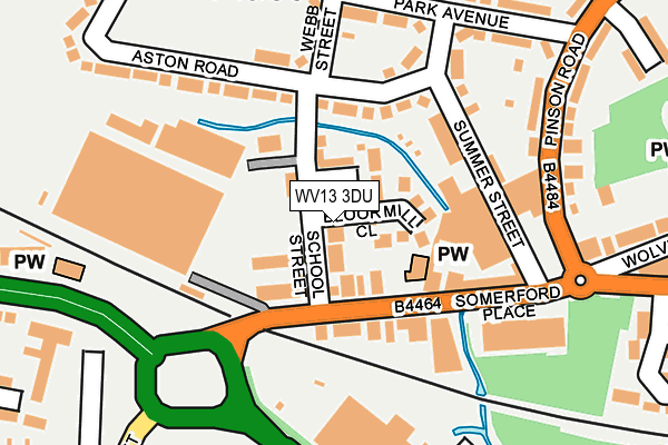 WV13 3DU map - OS OpenMap – Local (Ordnance Survey)