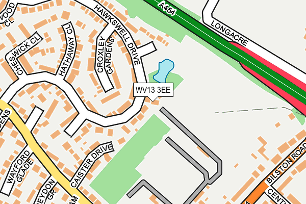 WV13 3EE map - OS OpenMap – Local (Ordnance Survey)