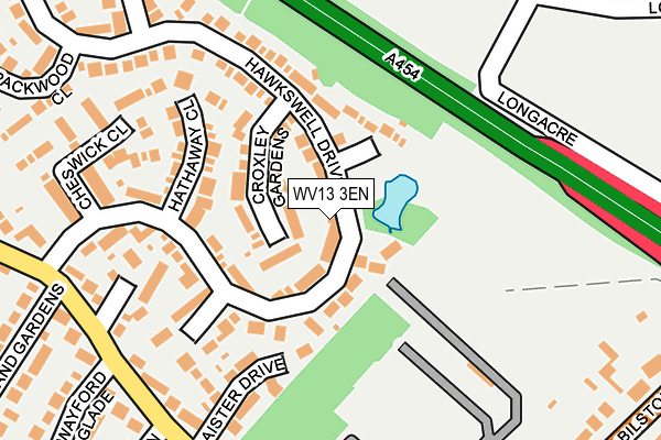 WV13 3EN map - OS OpenMap – Local (Ordnance Survey)
