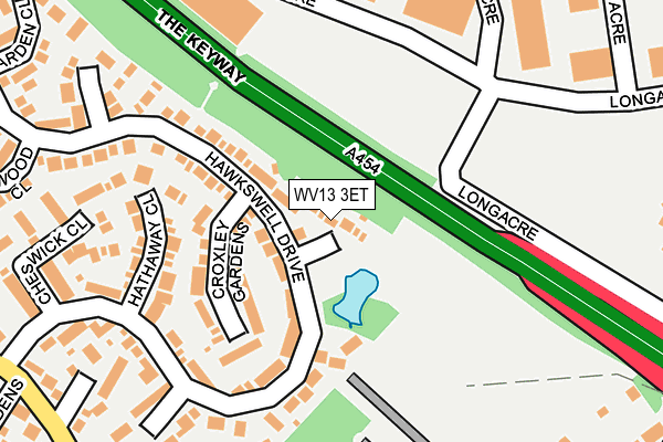 WV13 3ET map - OS OpenMap – Local (Ordnance Survey)