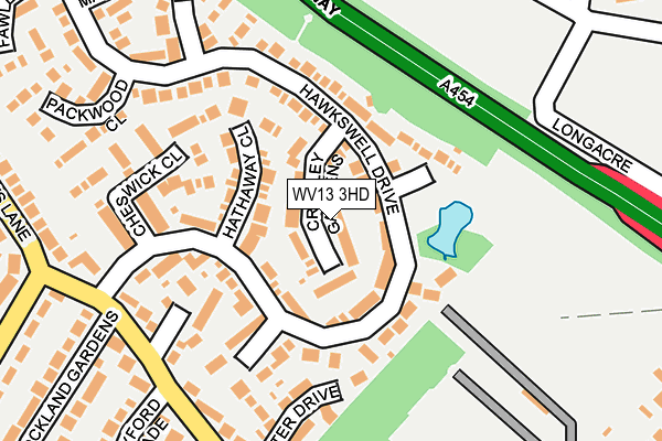WV13 3HD map - OS OpenMap – Local (Ordnance Survey)