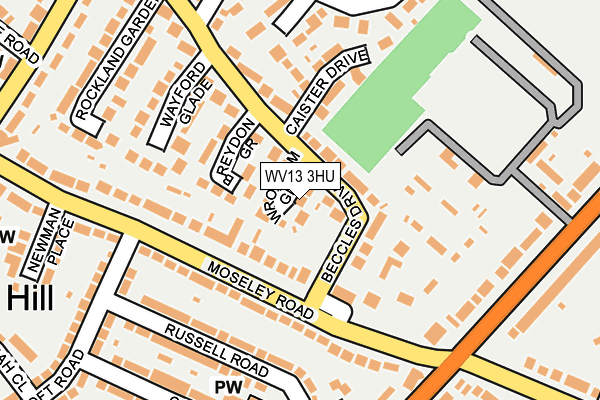 WV13 3HU map - OS OpenMap – Local (Ordnance Survey)