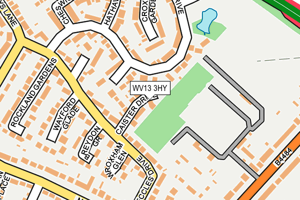WV13 3HY map - OS OpenMap – Local (Ordnance Survey)