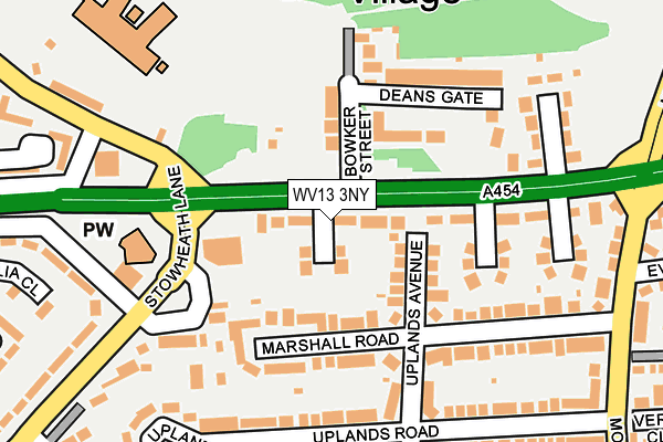 WV13 3NY map - OS OpenMap – Local (Ordnance Survey)