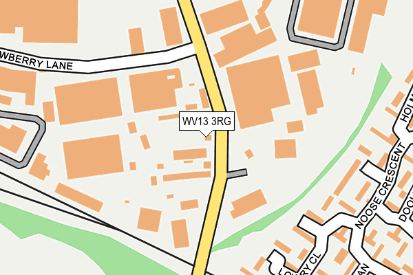WV13 3RG map - OS OpenMap – Local (Ordnance Survey)