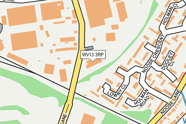 WV13 3RP map - OS OpenMap – Local (Ordnance Survey)