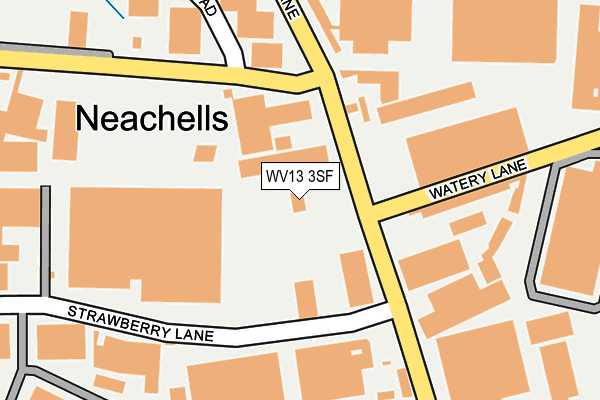 WV13 3SF map - OS OpenMap – Local (Ordnance Survey)