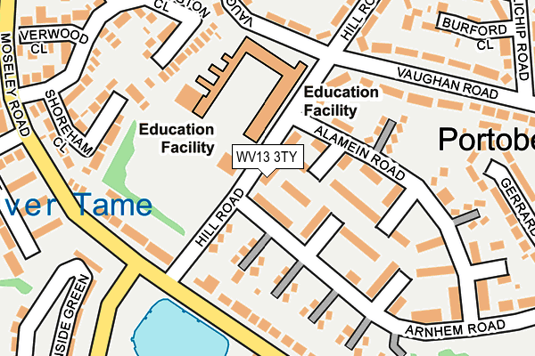 WV13 3TY map - OS OpenMap – Local (Ordnance Survey)