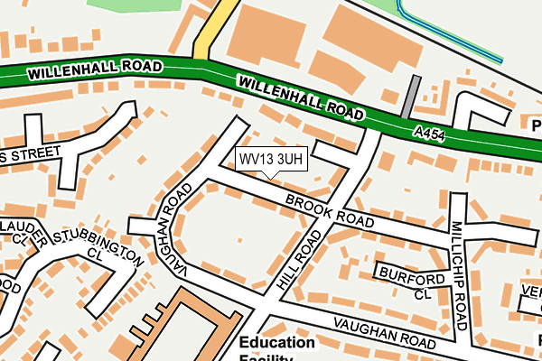 WV13 3UH map - OS OpenMap – Local (Ordnance Survey)