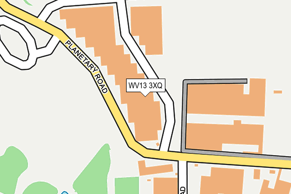 WV13 3XQ map - OS OpenMap – Local (Ordnance Survey)