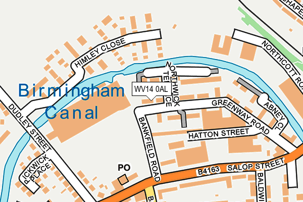 WV14 0AL map - OS OpenMap – Local (Ordnance Survey)