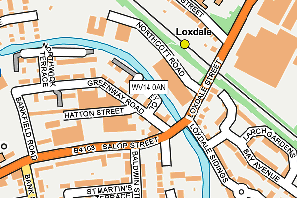 WV14 0AN map - OS OpenMap – Local (Ordnance Survey)