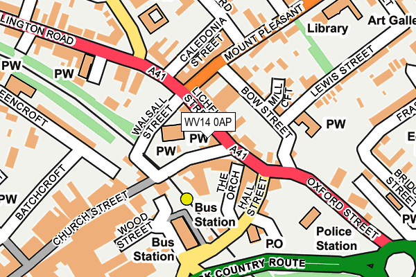 WV14 0AP map - OS OpenMap – Local (Ordnance Survey)