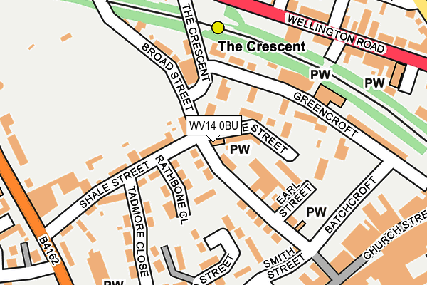WV14 0BU map - OS OpenMap – Local (Ordnance Survey)