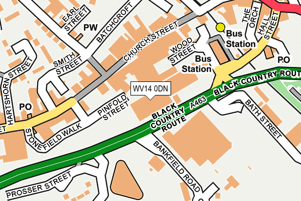 WV14 0DN map - OS OpenMap – Local (Ordnance Survey)