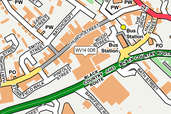 WV14 0DR map - OS OpenMap – Local (Ordnance Survey)