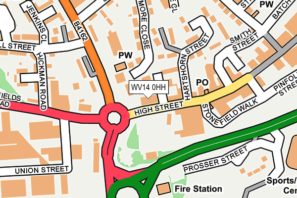 WV14 0HH map - OS OpenMap – Local (Ordnance Survey)