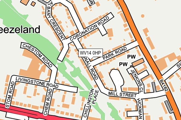 WV14 0HP map - OS OpenMap – Local (Ordnance Survey)