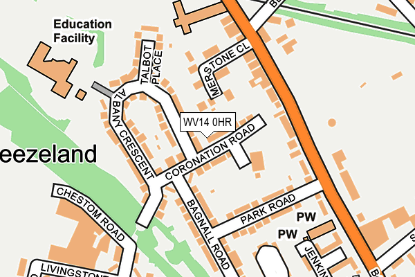 WV14 0HR map - OS OpenMap – Local (Ordnance Survey)