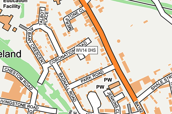 WV14 0HS map - OS OpenMap – Local (Ordnance Survey)