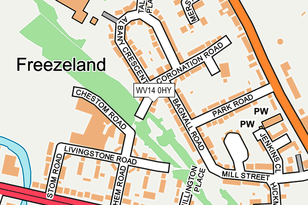 WV14 0HY map - OS OpenMap – Local (Ordnance Survey)