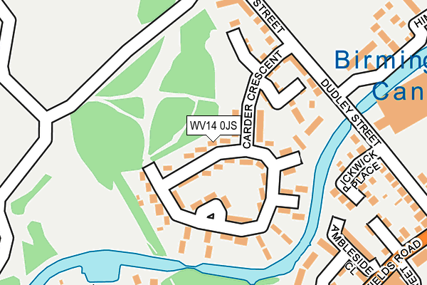 WV14 0JS map - OS OpenMap – Local (Ordnance Survey)