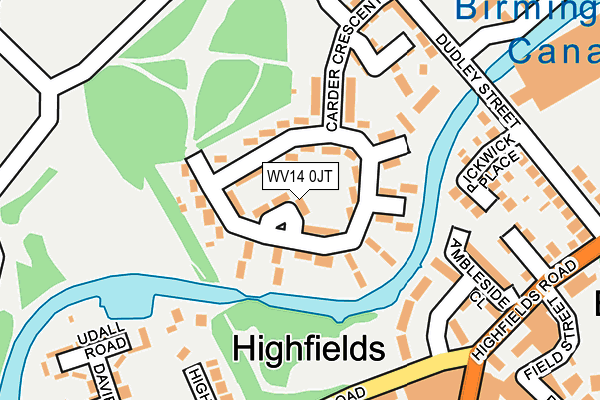 WV14 0JT map - OS OpenMap – Local (Ordnance Survey)