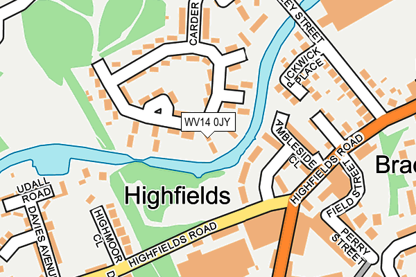 WV14 0JY map - OS OpenMap – Local (Ordnance Survey)