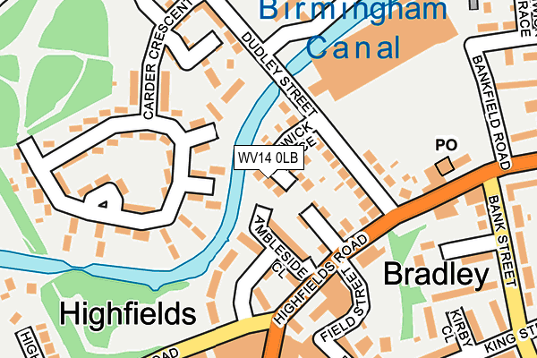 WV14 0LB map - OS OpenMap – Local (Ordnance Survey)