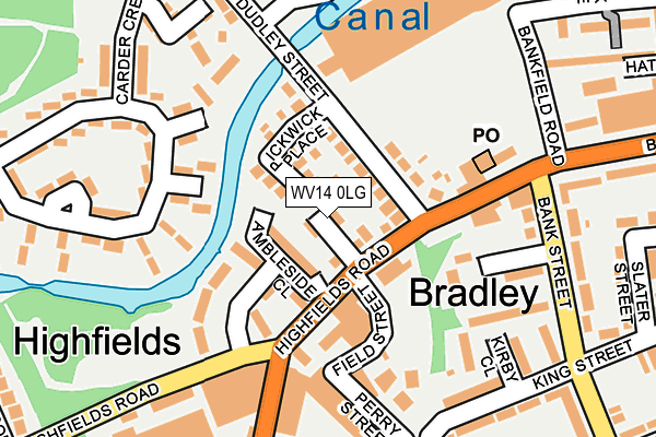 WV14 0LG map - OS OpenMap – Local (Ordnance Survey)