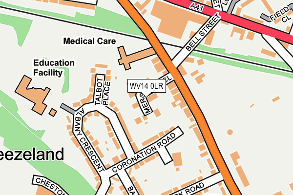 WV14 0LR map - OS OpenMap – Local (Ordnance Survey)