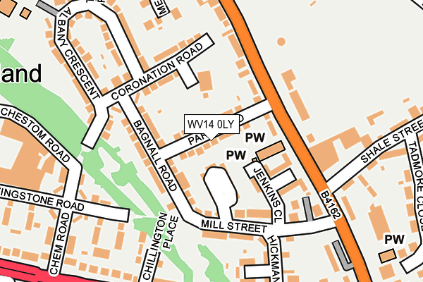 WV14 0LY map - OS OpenMap – Local (Ordnance Survey)