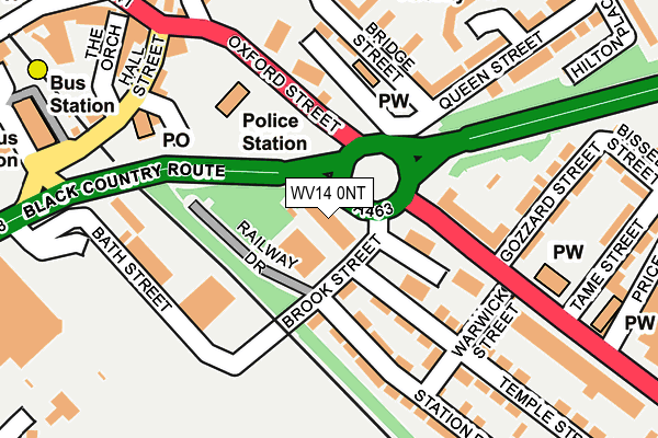 WV14 0NT map - OS OpenMap – Local (Ordnance Survey)