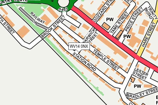 WV14 0NX map - OS OpenMap – Local (Ordnance Survey)