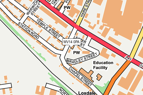 WV14 0PA map - OS OpenMap – Local (Ordnance Survey)