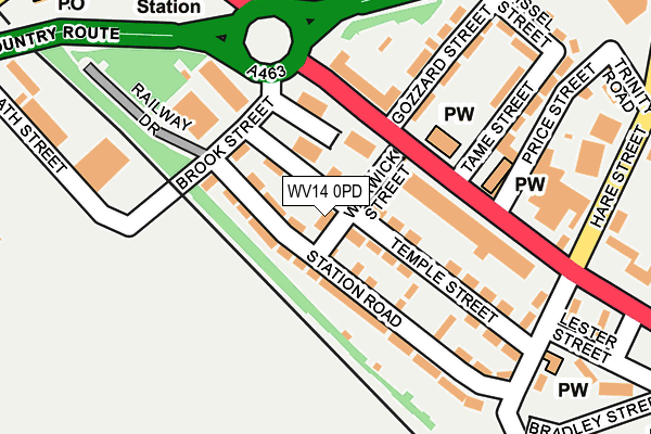 WV14 0PD map - OS OpenMap – Local (Ordnance Survey)