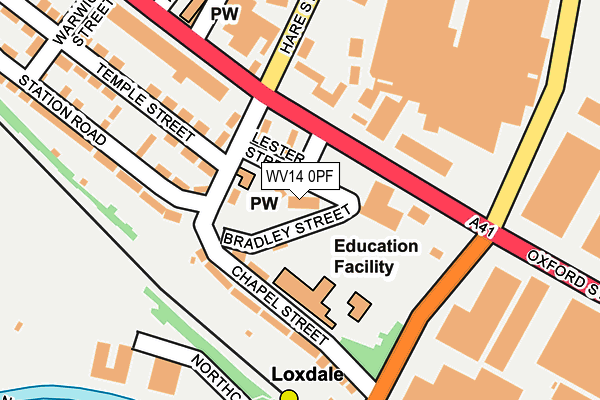 WV14 0PF map - OS OpenMap – Local (Ordnance Survey)