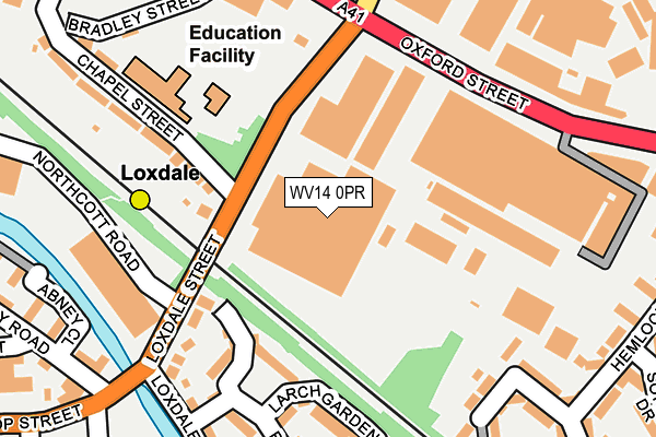 WV14 0PR map - OS OpenMap – Local (Ordnance Survey)