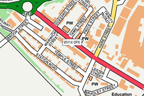 WV14 0PX map - OS OpenMap – Local (Ordnance Survey)